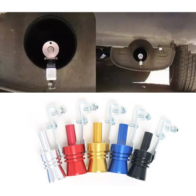 Turbine whistle exhaust sound simulator, universal car & motorcycle, aluminum‑style, S–XL, multicolor