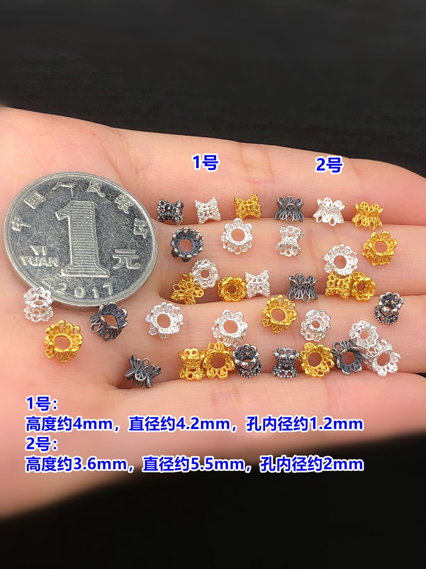 S925 Sterling Silver Gold-Plated Seiko Lotus Bead Two-Way Flower Holder Crystal Toy Braided Hand Rope Necklace DIY Accessories