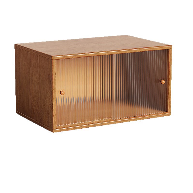 Gabinete de madera sólida armario de almacenamiento integrado contra la pared suelo libre combinación modular gabinete de celosía estante de exhibición de sala de estar doméstica