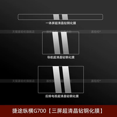 Car interior film – car clothing supplies - jietu-zongheng-g700triple-screen-ultra-clear-crystal-diamond-tempered-film