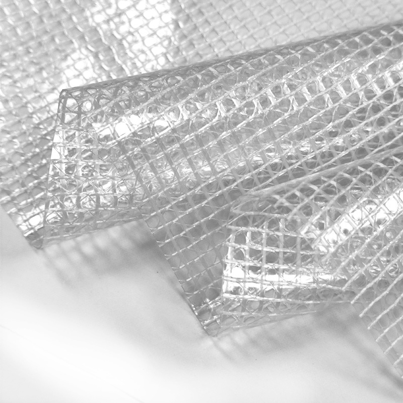 300D9*9PVC夹网布 白色偏蓝光 文件袋 收纳箱 防水 防皱