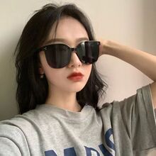 义乌现货小三点网红墨镜女潮韩国大框圆脸蹦迪遮阳防紫外线太阳镜