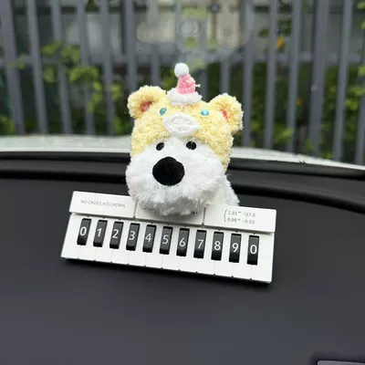 Nömrəli dayanma kartı: Dog Car Temporary Parking - butter-bear-west-highlandparking-sign
