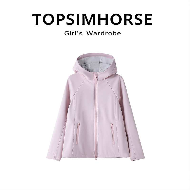 Women's autumn and winter double-zipper hooded casual jacket with a fitted waist, loose and slimming design, style 966 Women's autumn and winter double-zipper hooded casual jacket with a fitted waist, loose and slimming design, style 966