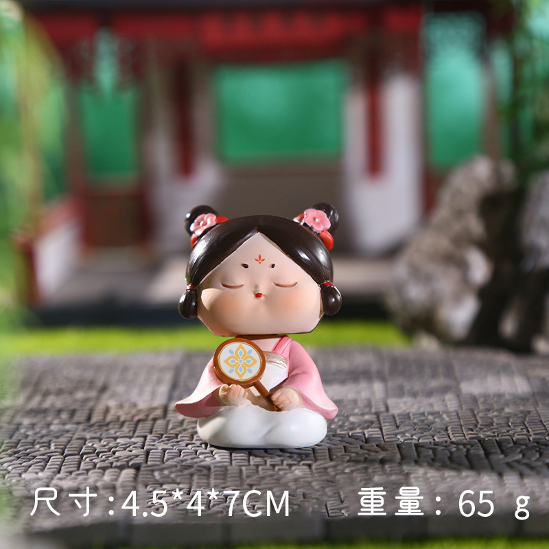 古代スタイルの美女唐宮殿風小さな不倒翁の女の子の装飾品、書斎と寝室の装飾品、工場直販|undefined