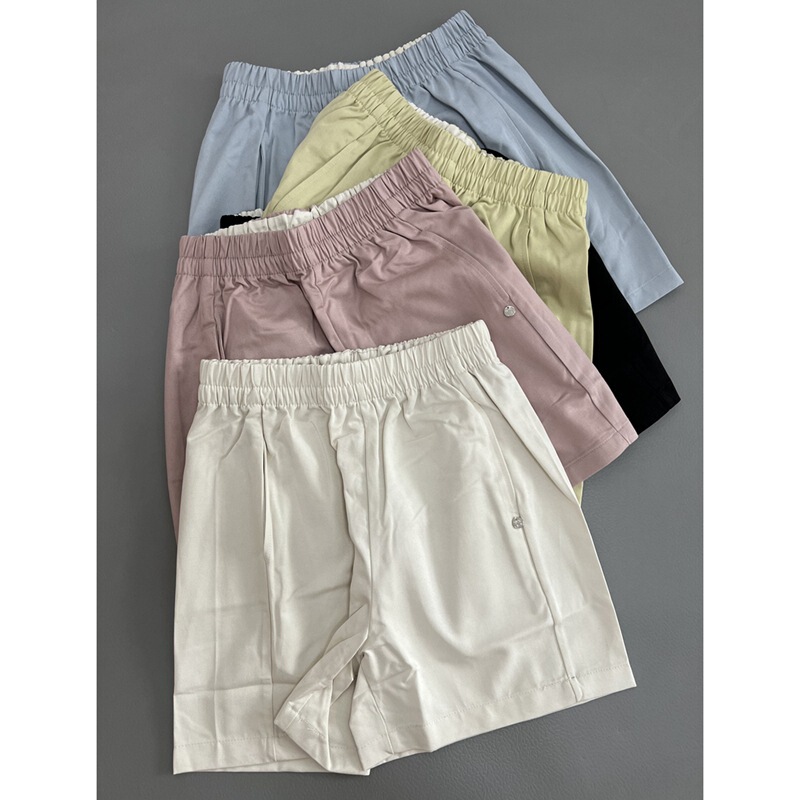 Daily Wear Lyocell Tencel Casual Women's Solid Color Summer Thin High-Waisted Loose Straight Wide-Leg Knee-Length Shorts