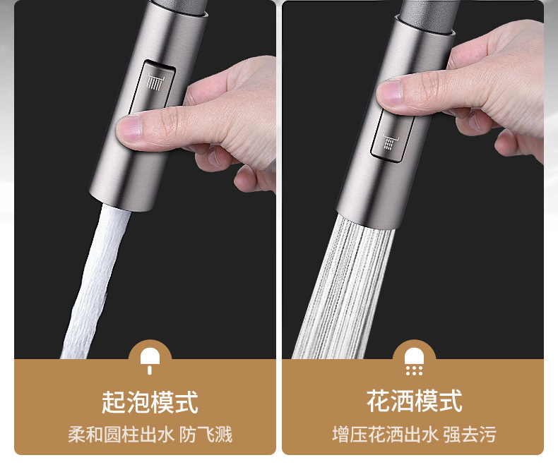 Kitchen faucet extender, splash-proof water pipe, universal rotatable multi-functional joint, pressurized foaming device, water nozzle undefined