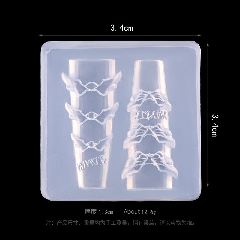 美甲模具diy工具透明指甲装饰3D立体天鹅蝴蝶结花朵手工硅胶膜具|undefined