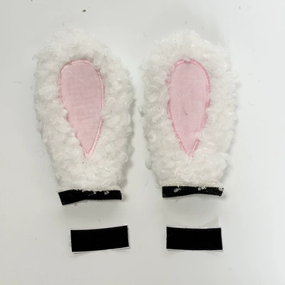 Motosiklet dəbilqələri cute ears electric car motorcycle - wool-roll-rabbit-ears-1-pair-white