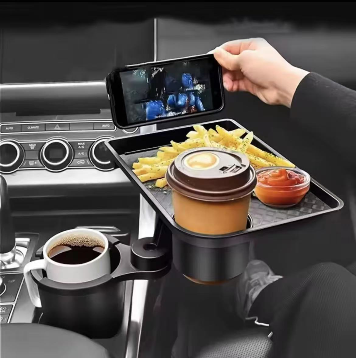 Car cup holder expansion bracket, small tray, car accessories, storage tray, table tray, table board, multi-functional tray, cross-border