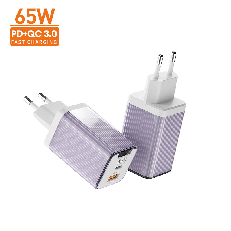 65W Gallium Nitride Gan Charger Us Standard Pd3.0 Fast Charging Charging Head 1C1A 45W Mobile Phone Charging Adapter