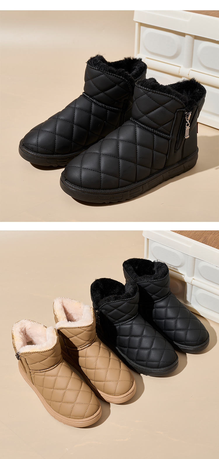 Warm Women's Snow Boots With Plush Lining For Winter Comfort_voghion.com