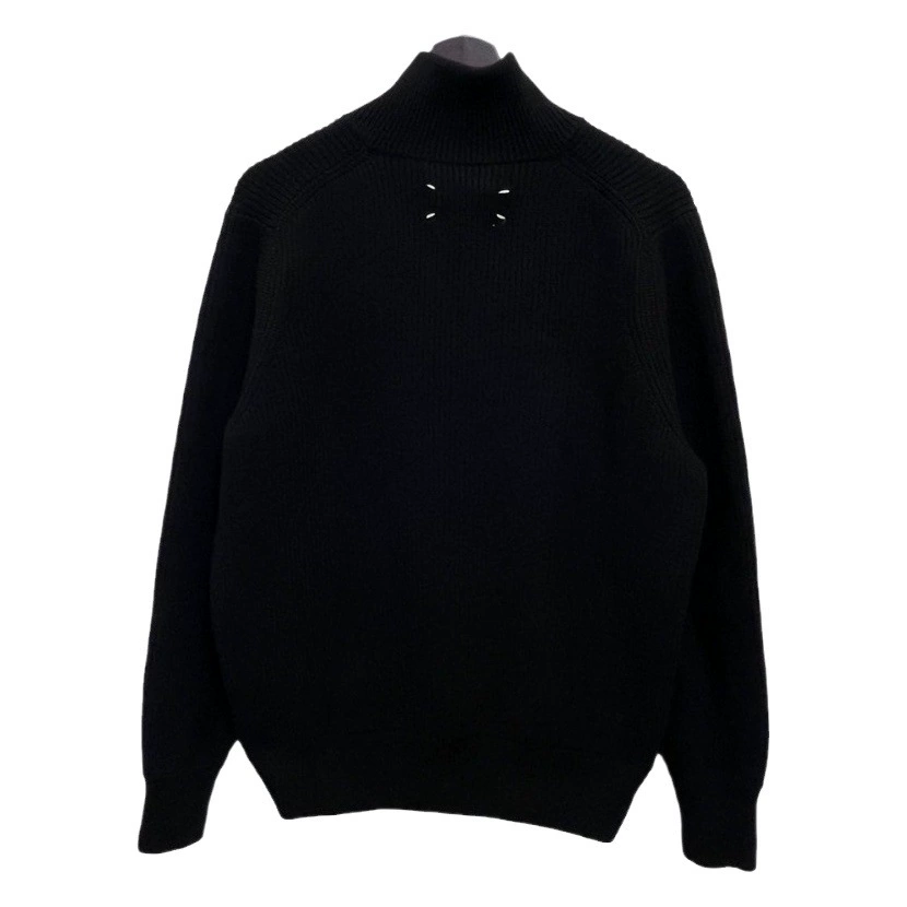 Тяжелый вязаный свитер с двойными молниями, повседневный кардиган, мужской свитер с высоким воротом для осени и зимы, модный.