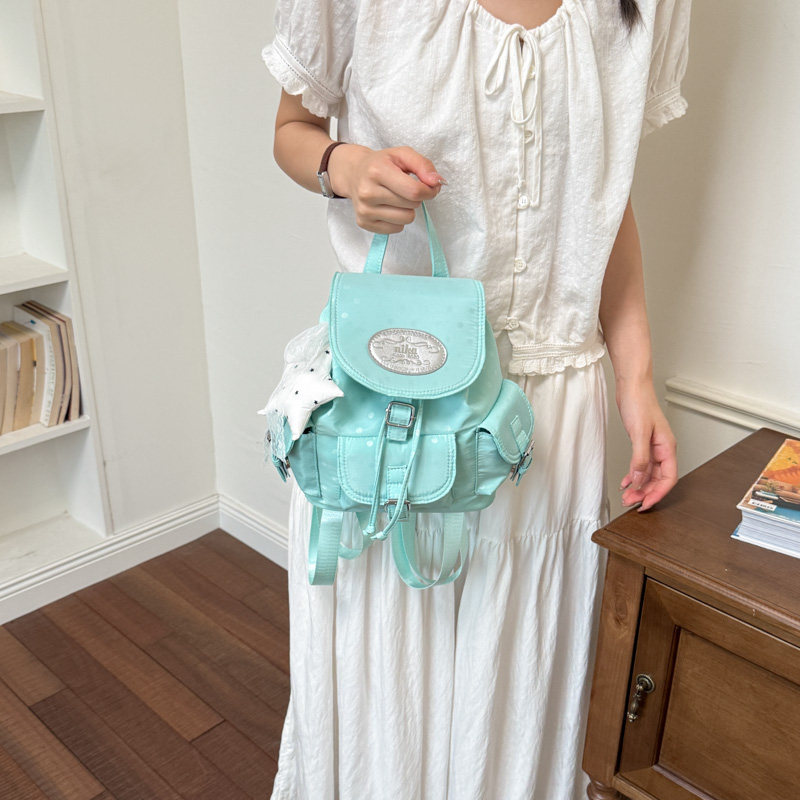 2026 bolsillo universitario clase coreana diaria inmujeres de viaje mochila ventosa punto de onda de mujer nueva mochila nicho