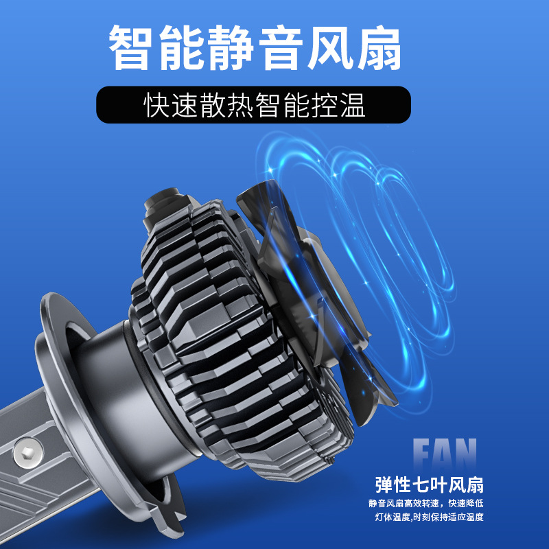 Transfronterizo nuevo 240w4 tubo de cobre lámpara de coche H4H11 cuatro tubo de cobre coche LED faro H7 coche faro