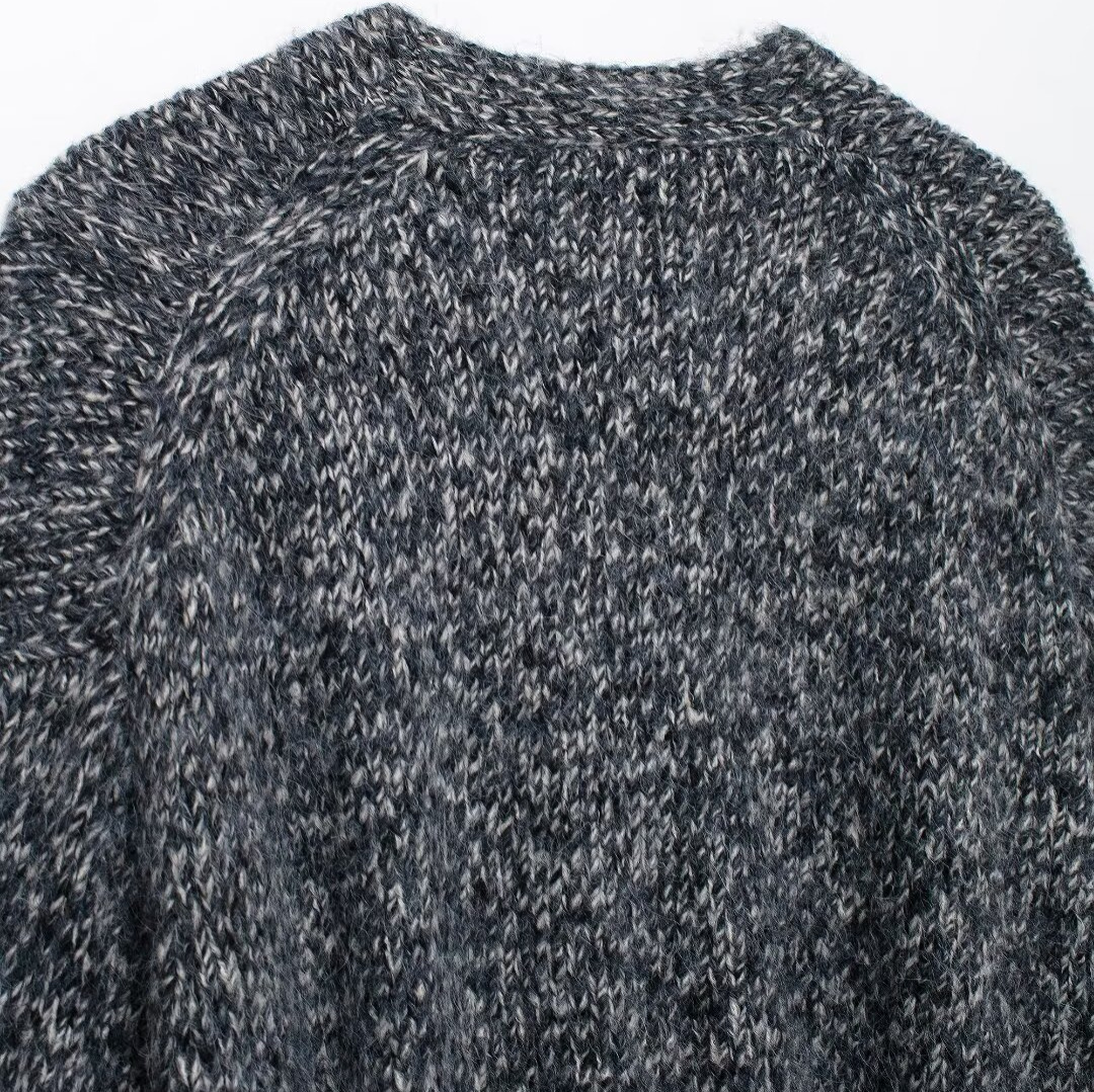 Women's 2024 Autumn/Winter New Fashion V-neck Strap Knitted Jacket_voghion.com