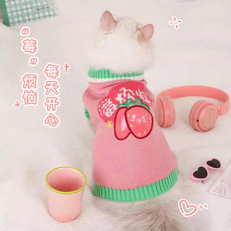Ropa de gato otoño e invierno mascota gatito gatito títere ropa de invierno suéter cálido de invierno gato anti-caída invierno gato