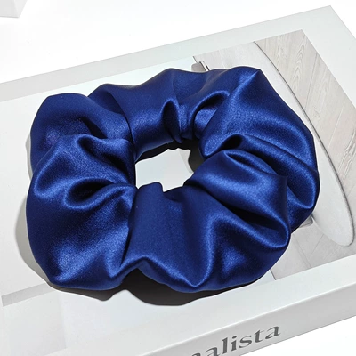 30mm Silk Hair Tie 4/6cm | Saç üçün rezinlər - 30mm-6cm-hair-tie-navy-blue