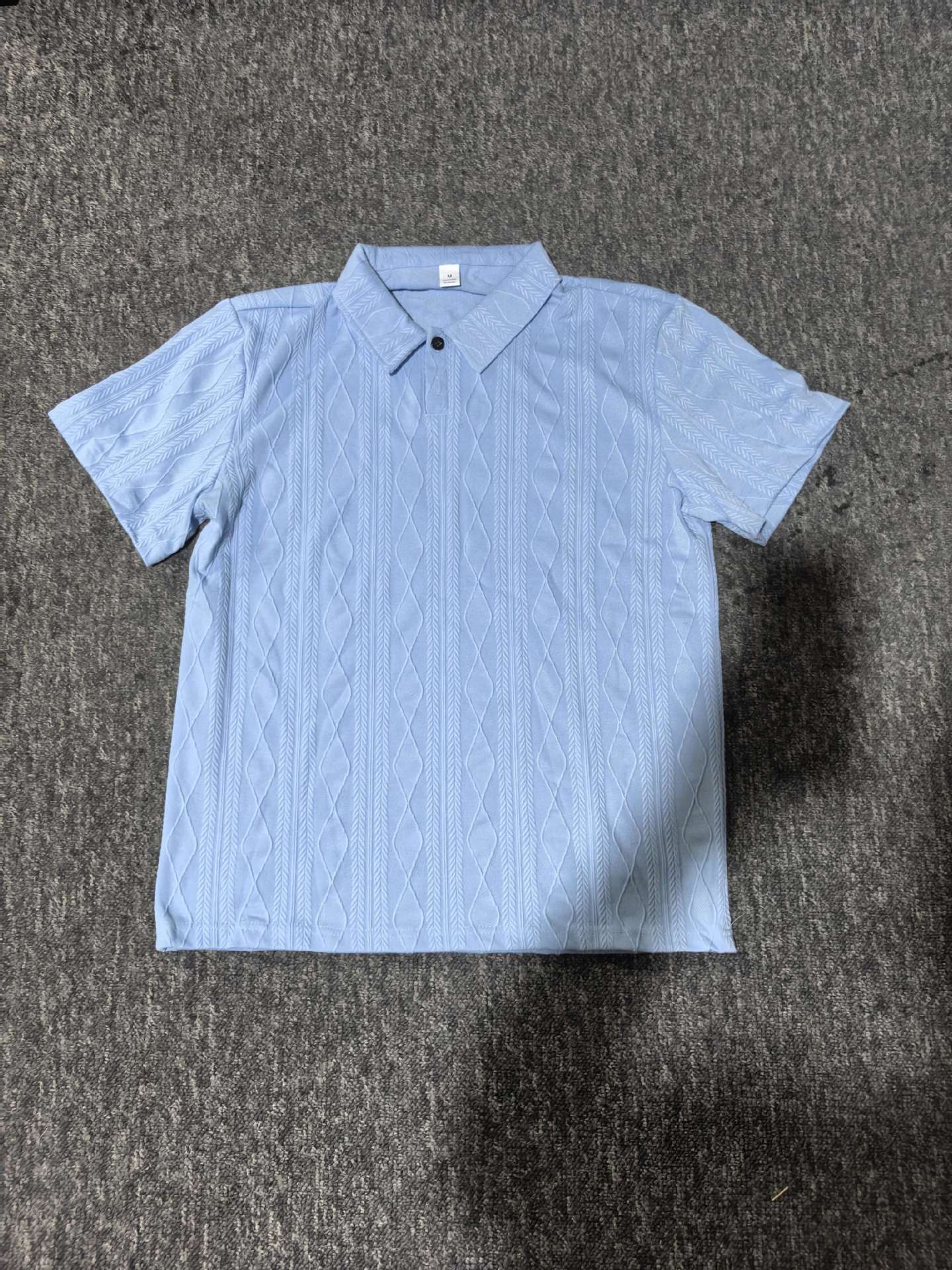 268g Weight Half Sleeve Sleeve Length Polyester Fabric Type Long Top Length Daily, Street Occasion Turndown Neckline Regular Fit Fit Type Geometric, Solid Color Pattern Summer Season Men's Gender Casual, Simple Style Style Wholesale Men's Polyester Casual Simple Style Geometric Solid Color Half Sleeve Men's T-shirt 10