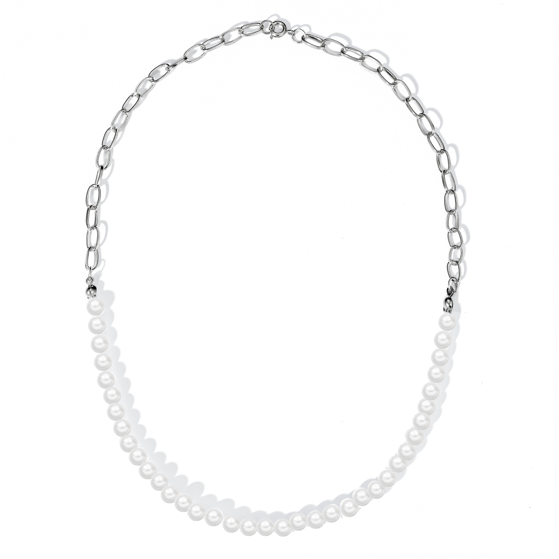 wholesale retro pearl stitching chain necklace nihaojewelry
