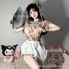 情趣内衣中华娘洛丽塔日系女仆围裙COS服新中式旗袍连衣裙情趣套