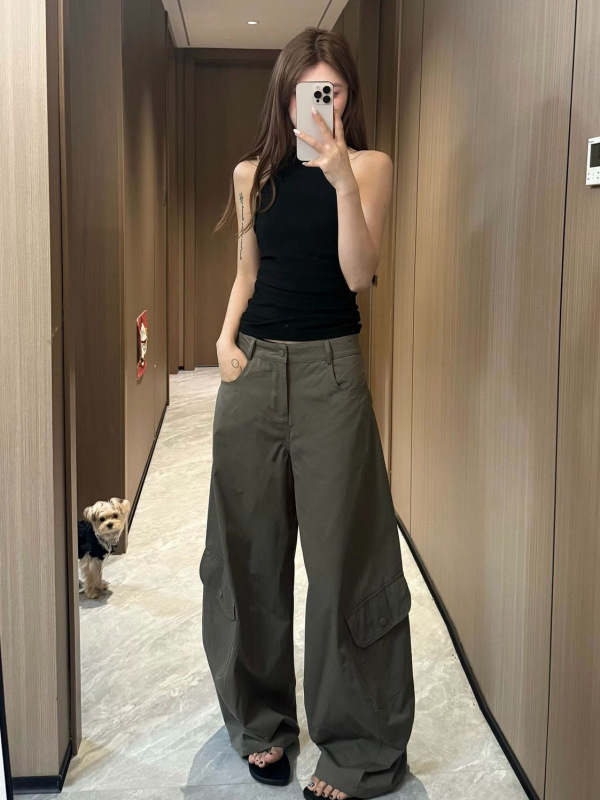 美式阔腿工装牛仔裤女秋冬牛仔阔腿裤女小个子裤子女高腰显瘦女款|undefined