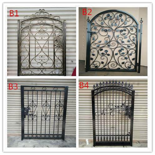 European-style wrought iron gate small iron gate villa door courtyard security door garden double door