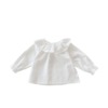 Children's autumn T-shirt for early age, white jacket girl's, long sleeve, increased thickness