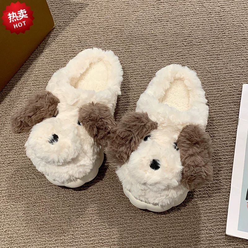 Толстая подошва и толстая подошва студенческого общежития хлопчатобумажные тапочки для женщин осенью и зимой