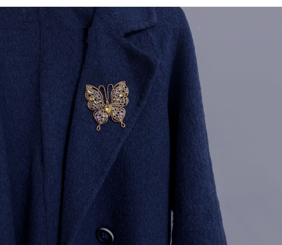 40g Weight Artificial Gemstones Inlay Material Brooches Classification Daily Occasion Alloy Material Butterfly Pattern Unisex Gender Metal Design Korean Style Style Korean Style Pin Butterfly Alloy Metal Artificial Gemstones Unisex Brooches 14