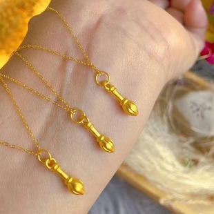 999 Pure Gold Magic Pen Pendant Gold Brush Gold List Title Pendant Wenchang Pen Champion Pen Necklace College Entrance Examination Gift