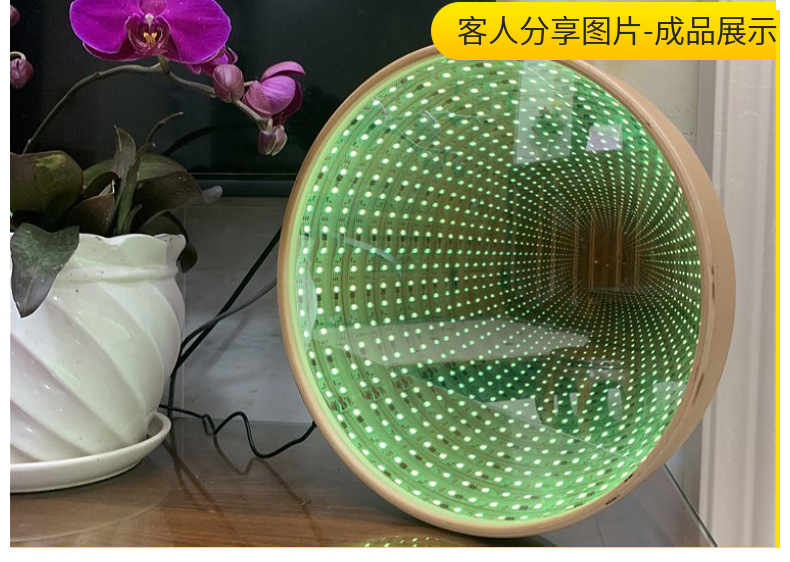亚克力镜子制作时光隧道镜子无限镜面延伸半透明双面镜半反半透镜-阿里巴巴