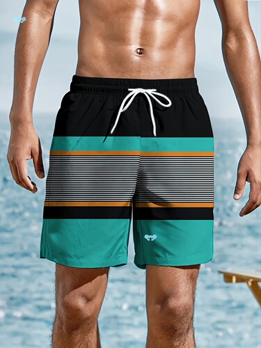 Men's Stylish Color Block Shorts Ultra Comfortable