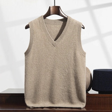 男士针织马甲山羊绒衫商务外搭叠穿高端男秋冬新款打底毛衣坎肩男