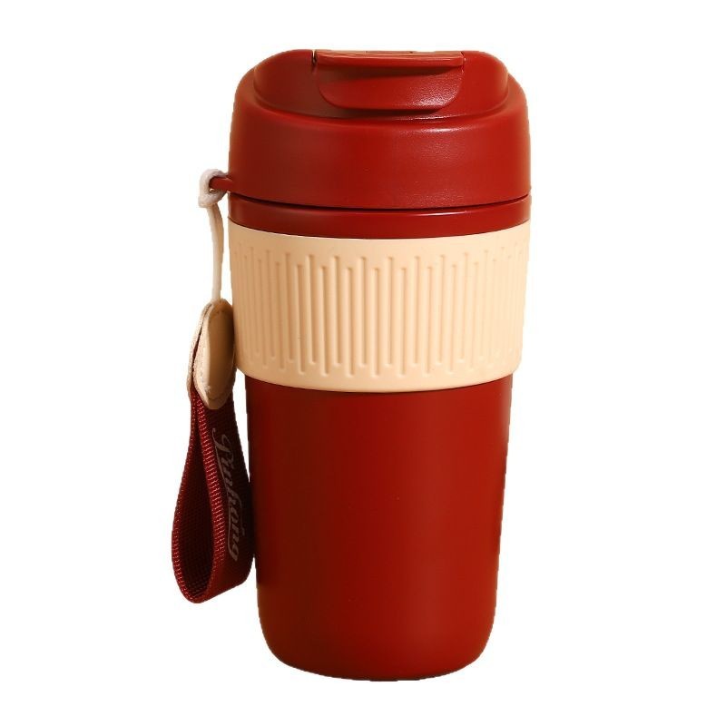 新商品304ステンレス保温カップ高颜値シンプルダブルコーヒーカップ|undefined