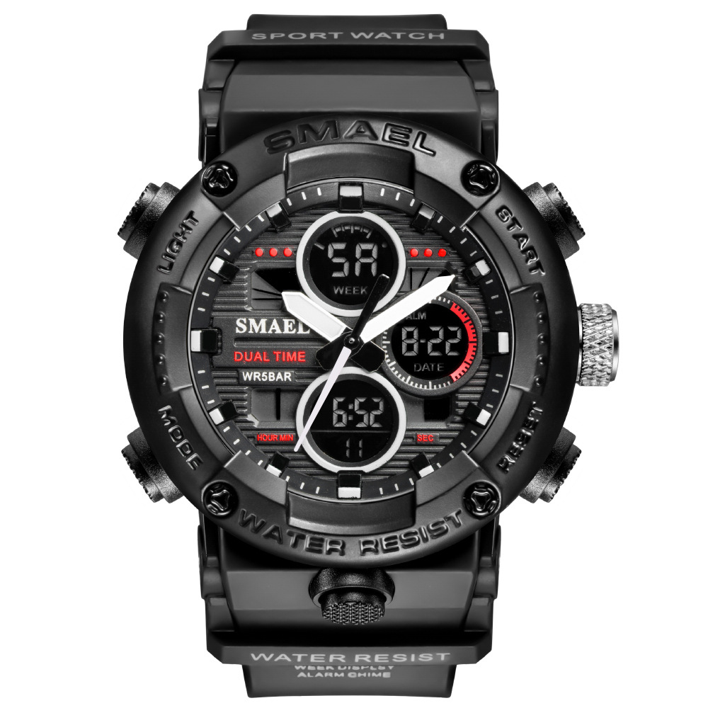 Smael smael erkek saati erkek saati öğrencilerin elektronik saat trendi çok fonksiyonlu Su Geçirmez Spor Saati_voghion.com