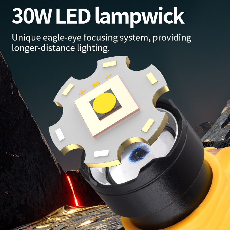 Cross-Border New White Laser Multi-Function Sensor Headlamp Red Blue Warning Multi-Angle Adjustable Digital Display Hat_voghion.com