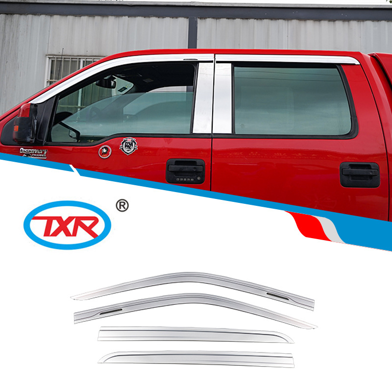 TXR adecuado para Ford F150 viento y lluvia, modificación de cejas de lluvia de ventanas Ford f150 Window Deflectors