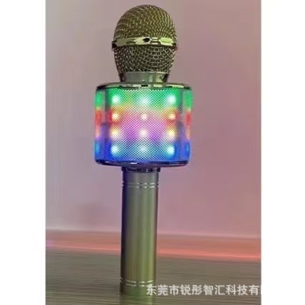 WS858 micrófono de audio inalámbrico micrófono doméstico k canción nacional bluetooth familia niños en una caja de altavoces