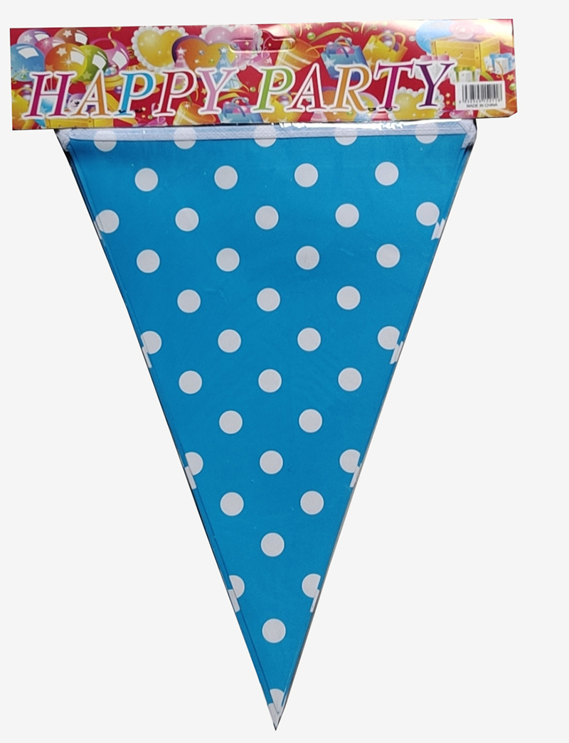 Pequeño punto triángulo de papel bandera bebé cumpleaños decoración de fondo bandera colgante Bandera de cumpleaños bandera en stock al por mayor