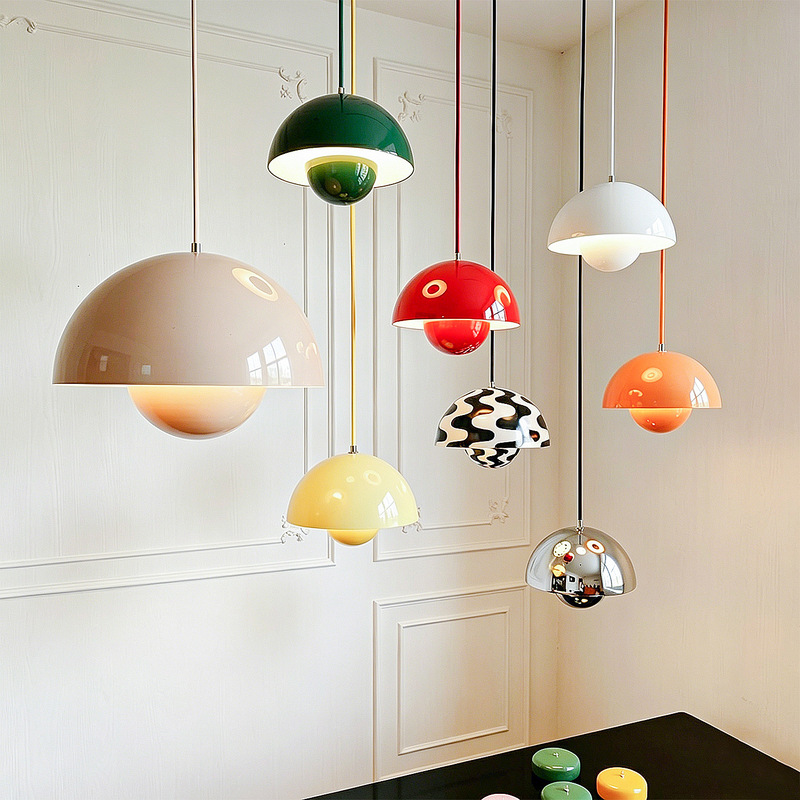 Nordic Danish Designer Flower Bud Pendant Light Nordic Restaurant Modern Minimalist Bedroom Bedside Bar Lighting Fixtures