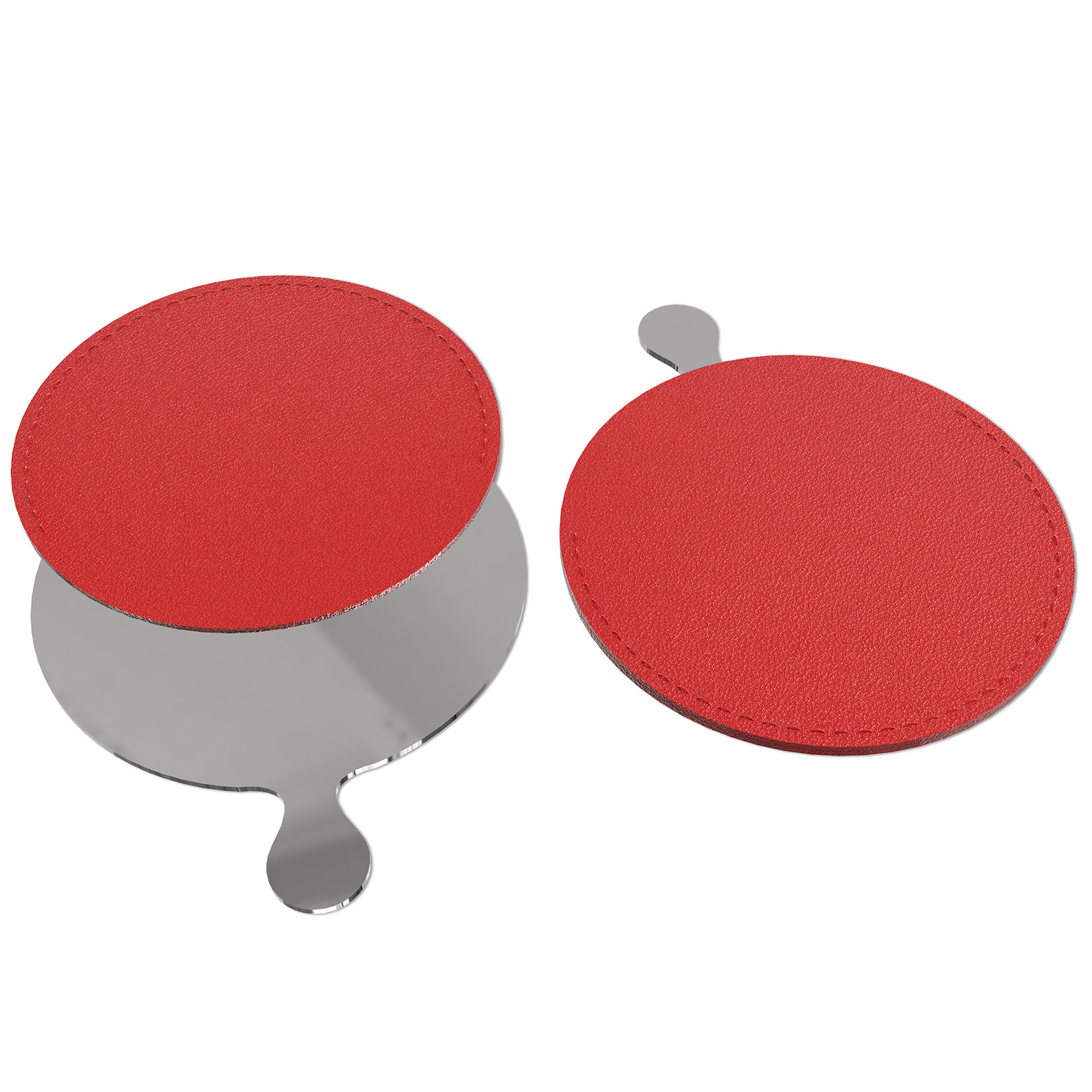 Fábrica en stock espejo cosmético al por mayor espejo de maquillaje portátil extraíble redondo espejo de acero inoxidable regalo pequeño espejo