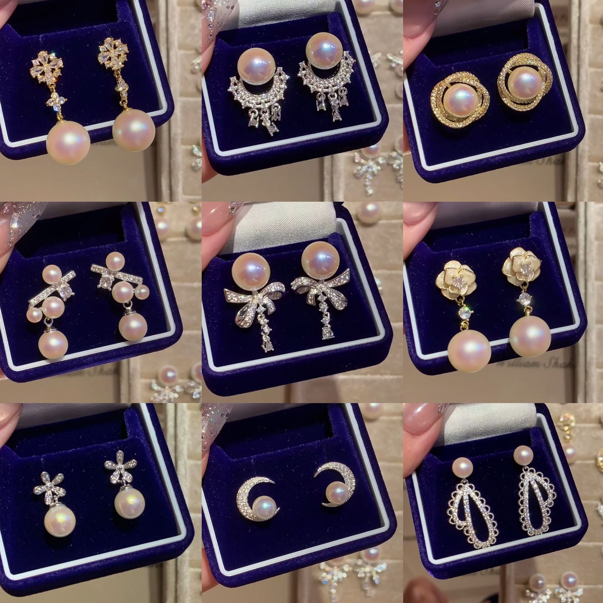 Pendant pearl drop-shaped