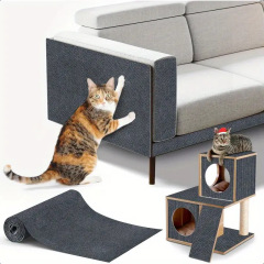 猫傷防止ソファ保護ステッカー、粘着式カット可能な家具傷防止パッド、耐摩耗性、耐傷性壁保護ステッカー、猫スクラッチボード