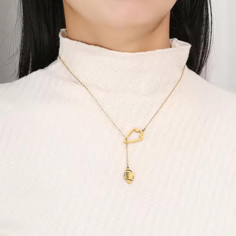 Halskette aus Edelstahl mit American-Football-Motiv, hohl, Sportmotiv, farbecht, Geschenk für Jungen_voghion.com