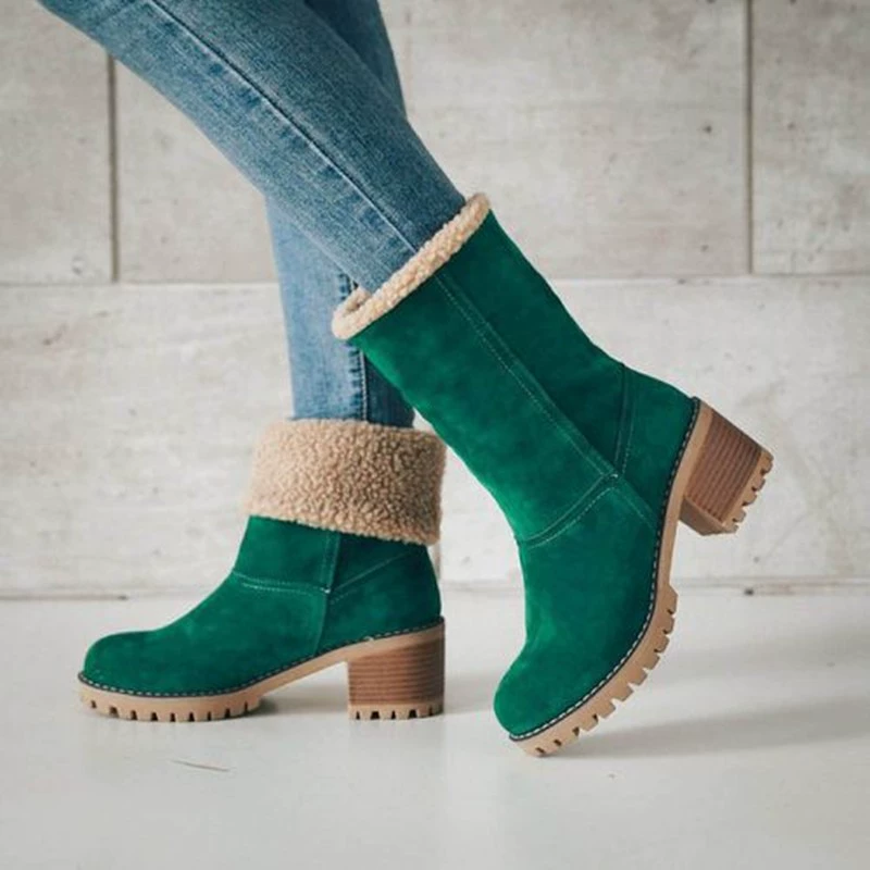 Winter keep warm universal boots, plus size, mid-length