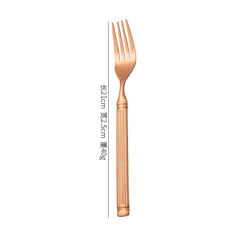 クロスボーダーローマ柱410ステンレス洋食食器5点セットナイフフォークスプーンホテル家庭用ステーキナイフデザートスプーン|undefined