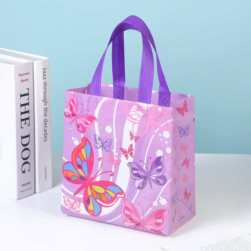 보라색 나비; 22*23*11cm; 컬러 인쇄 적층 부직포