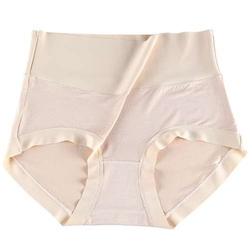 Modacell Cotton Women's High-Waist Plus-Size 200 Pounds Pure Cotton gusseted silk antibacterial invisible shapewear triangle underwear