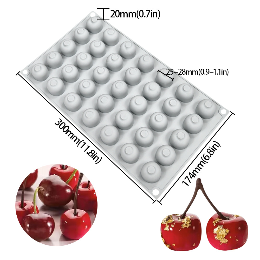 En stock simulación Castaño frambuesa cacahuete setas fruta pequeña molde de silicona comida china swing placa decoración hornear